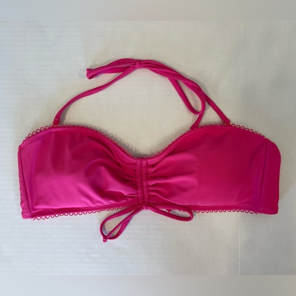 No Boundaries Pink Cinched Bikini Top Size XL NWT